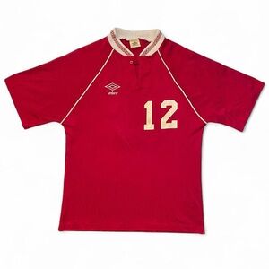 Umbro Red Soccer Jersey with White Trim